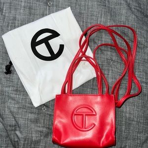 Red Telfar Shopping Bag (Small)
